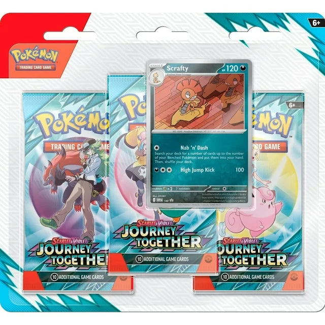 Pokemon - Scarlet and Violet - Journey Together - 3 Pack Blister - Scrafty
