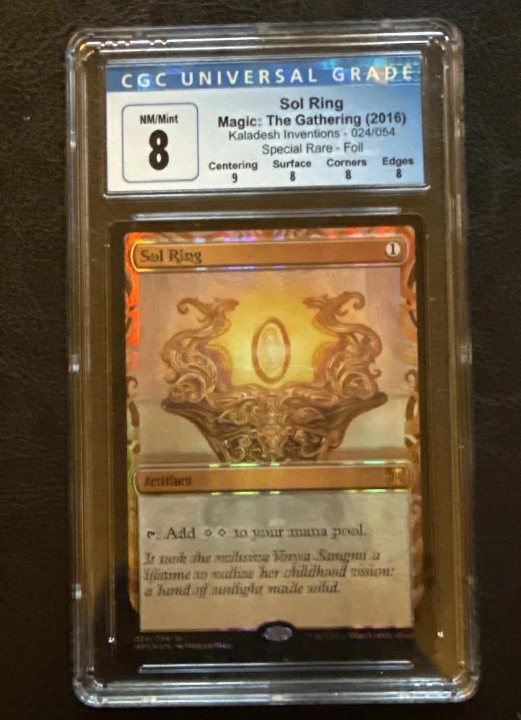 2016 MTG KALADESH INVENTIONS FOIL #24 SOL RING CGC 8